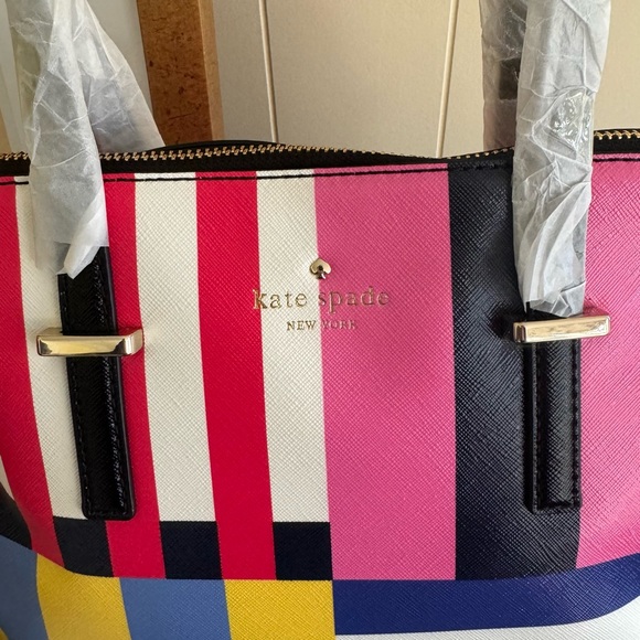 Kate Spade Story Book Cedar Street Flag Stripes Maise Satchel NWT - Picture 13 of 14